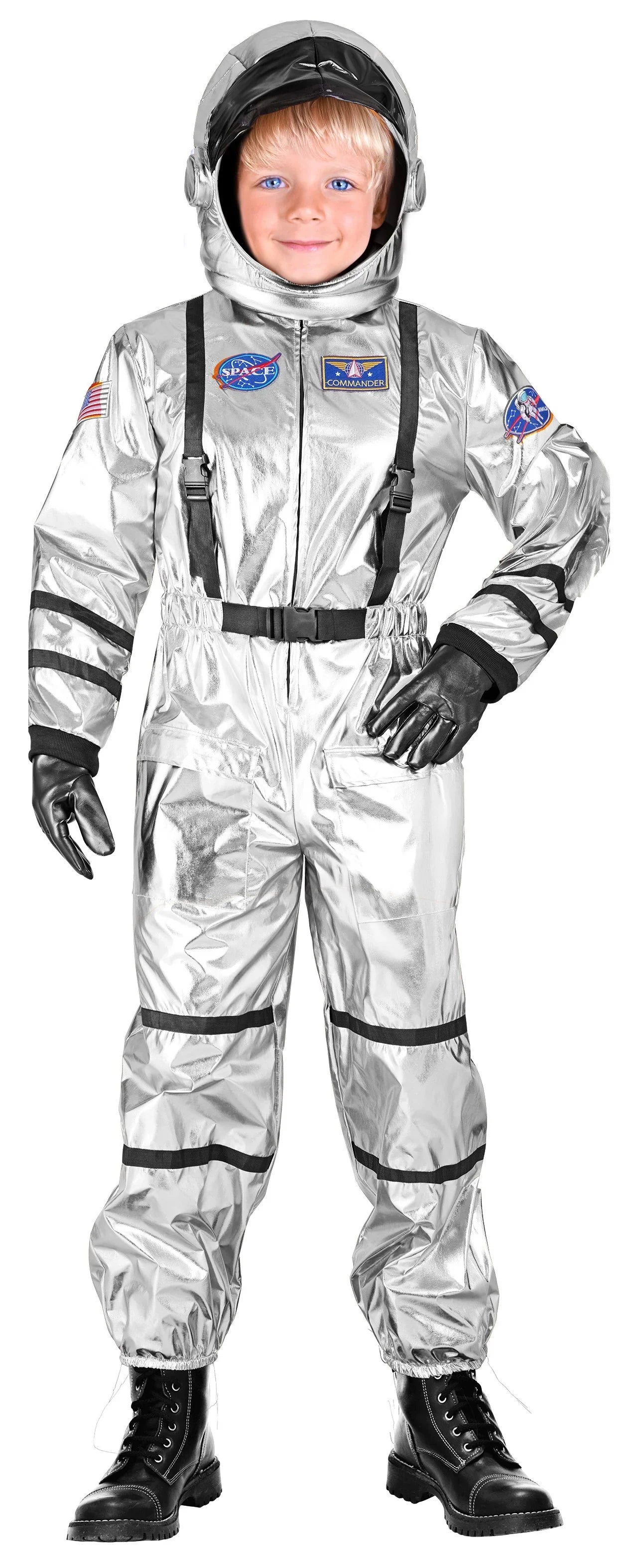 Disfraz de Astronauta Plateado con Casco Infantil Astronautas Infantiles Widmann